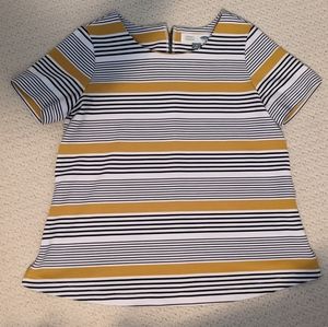 Old Navy Maternity • Medium • Navy, Yellow, White Stripe Top